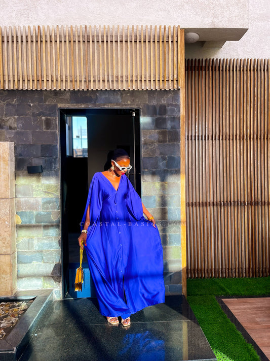 Blue Button Down Kaftan