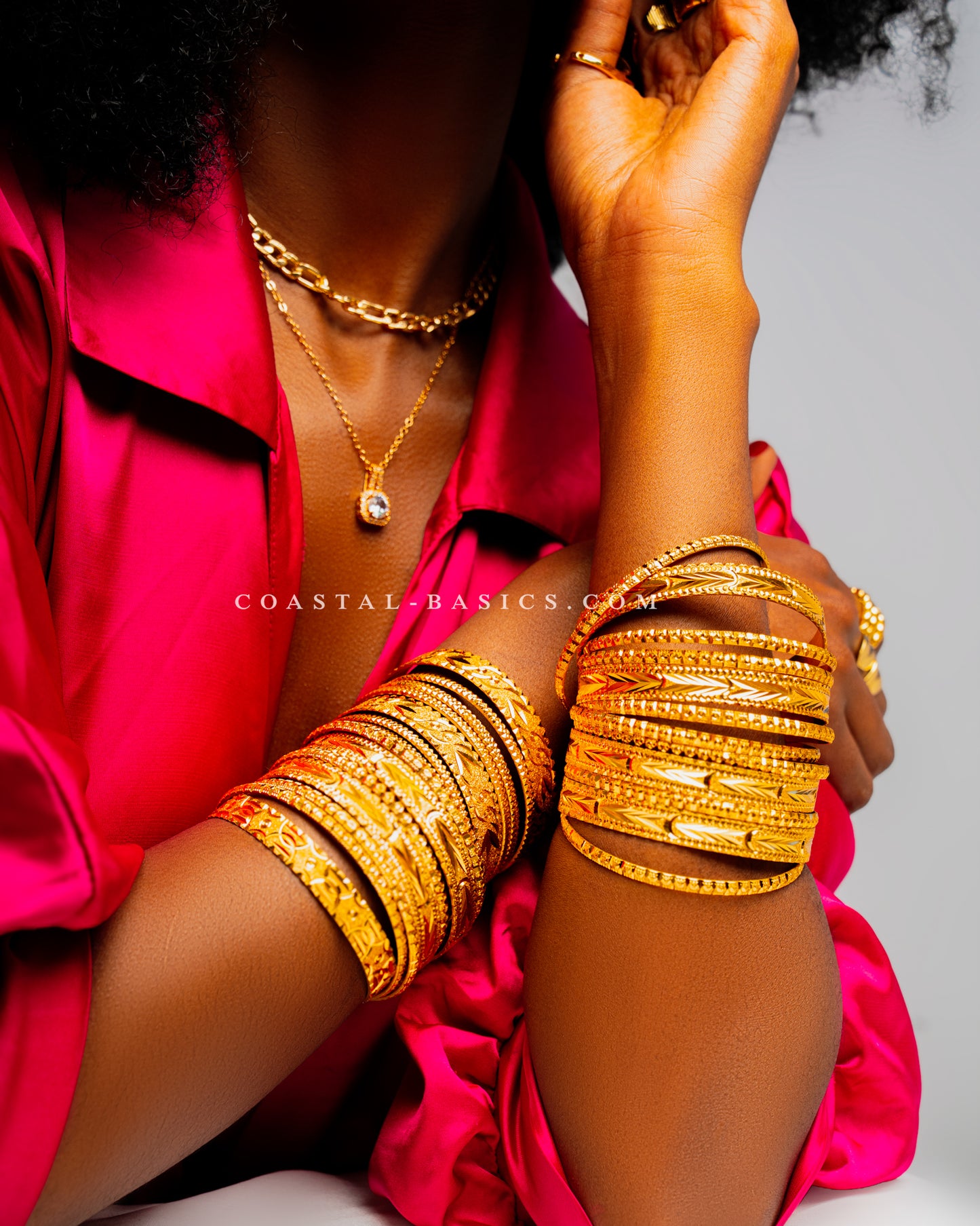 Gold coastal jewellery stack, Small size, 27pc bundle - Coastal Basics