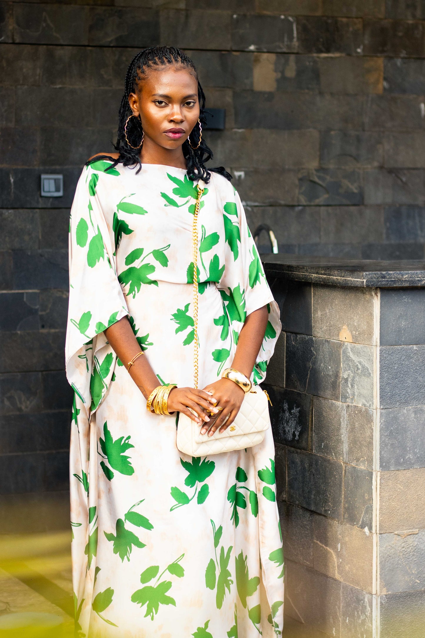 Amani Flowered Butterfly Kaftan