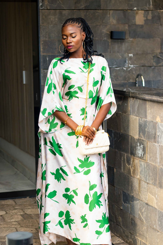Amani Flowered Butterfly Kaftan