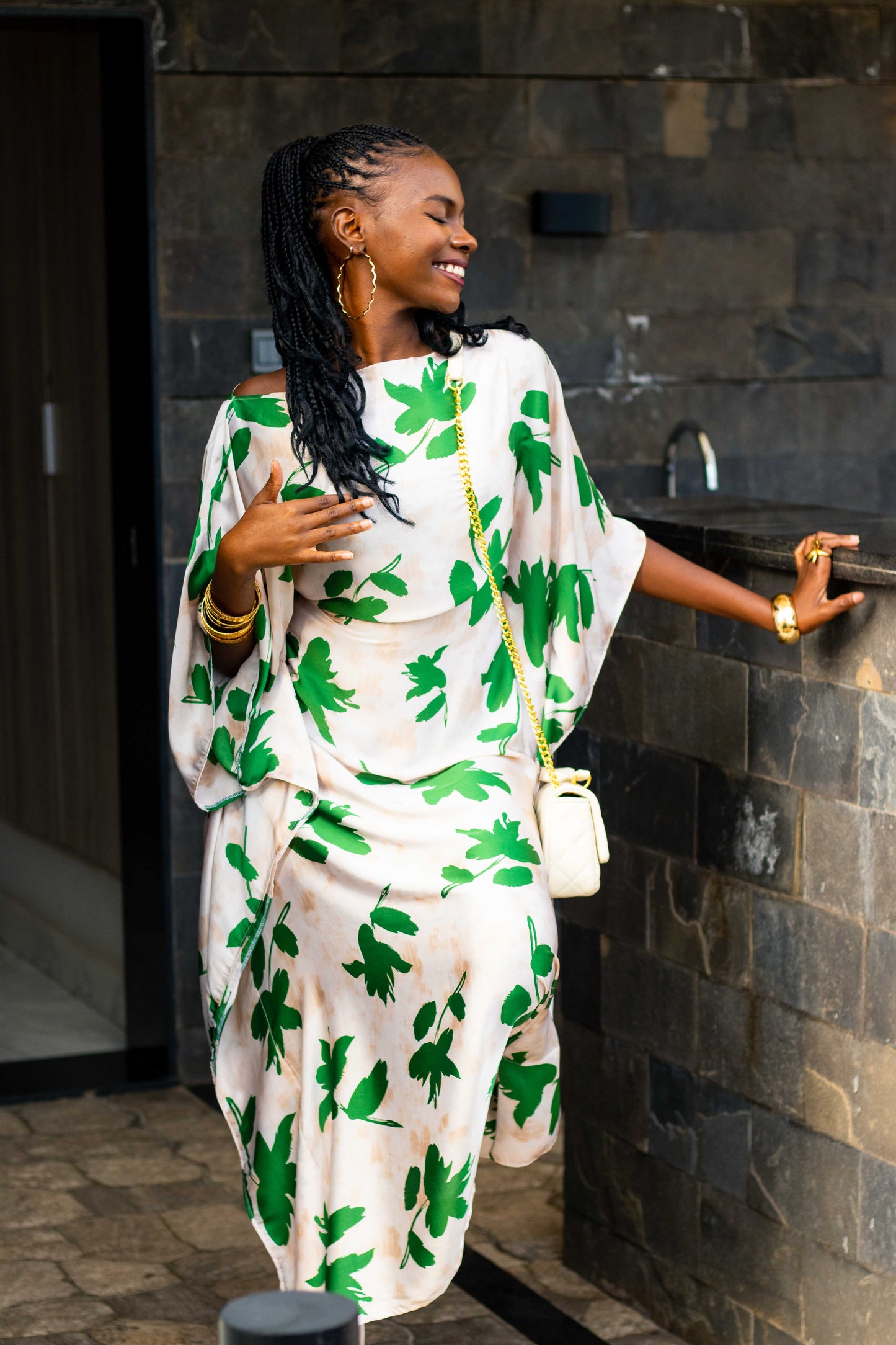 Amani Flowered Butterfly Kaftan
