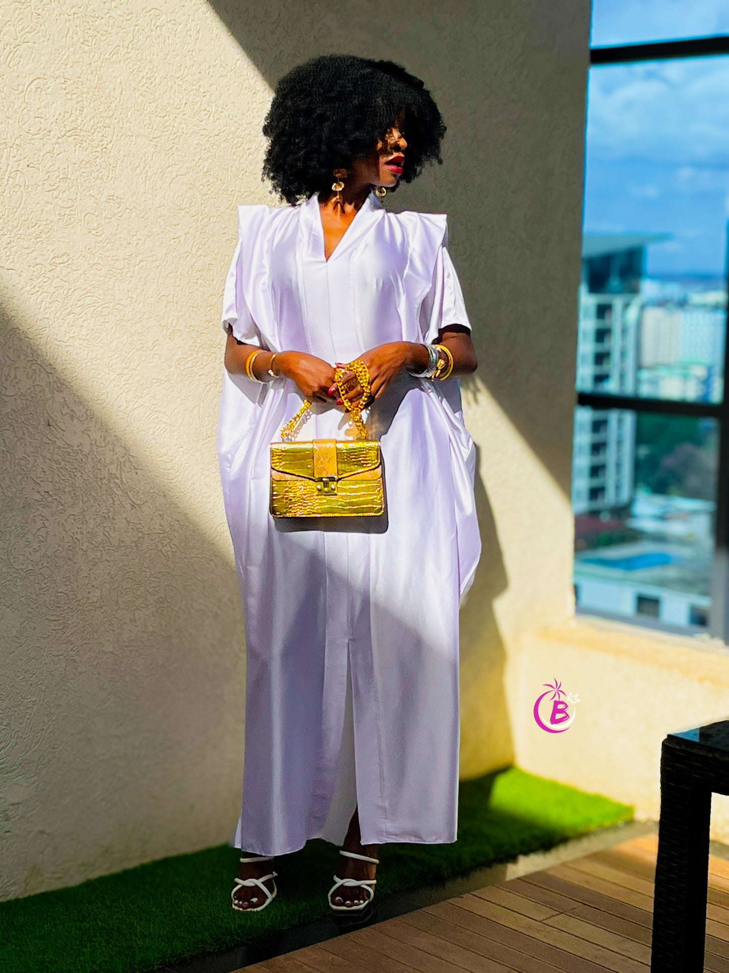 White Aurora Silk BouBou